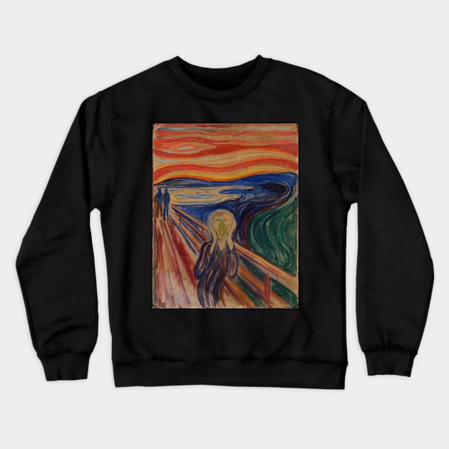 Scream by Edvard Munch Crewneck Sweatshirt by RetroSalt